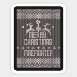 Merry Christmas FIREFIGHTER Sticker